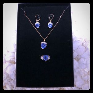Technibond Blue Stone Jewelry Set